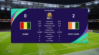 DEBUT DE COUPE DAFRIQUE 2024 CÔTE DIVOIRE VS GUINEE 4K PES 21 [upl. by Nairred]