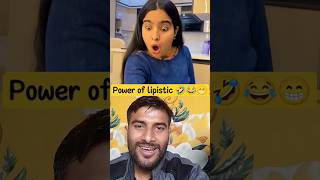 Power of lipistic 💄😁😂 shorts funny comedy couple fun song anirudh prank love couple [upl. by Ainezey183]