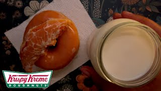 ASMR KRISPY KREME GLAZED DONUTS amp MILK MUKBANG EATING SOUNDS [upl. by Morez]