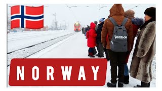 Railway Station of norway🇳🇴  People waiting for train [upl. by Kristianson]