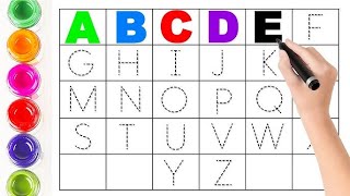 Collection of uppercase amp lowercase alphabet dotted lines ABCD alphabet writing alphabet song A Z [upl. by Erika]