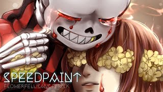 「Flowerfell  Overgrowth」Undertale  SPEEDPAINT [upl. by Inele2]