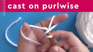 How to Long Tail Cast On Purlwise [upl. by Herr654]