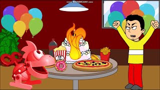 Fire Mechakoopa Burns Wylee Oliverass Birthday CakeGrounded [upl. by Alyose349]