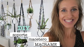 DIY  Como hacer macrame porta macetas  Plant hanger [upl. by Ahsenyl]