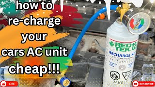 EASY CHEAP DIY WAY TO  RECHARGE  THE AC IN YOUR CAR [upl. by Havens]