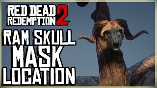 RAM SKULL MASK LOCATION  Red Dead Redemption 2  Unique Collectible 614 RARE SECRET HIDDEN MASK [upl. by Fahland]