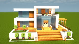 MODERNES HAUS mit SPECIAL POOL in MINECRAFT bauen TUTORIAL HAUS 317 [upl. by Nylhsa51]