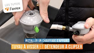 TUTO Installation dun tuyau gaz à visser et dun détendeur à clipser sur votre bouteille de gaz [upl. by Gasper525]