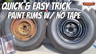 EASY Paint Wheels  Rims with no TAPE Shorts [upl. by Aelsel65]