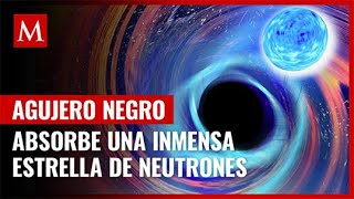 Astrónomos captan agujero negro absorbiendo una inmensa estrella de neutrones [upl. by Aiveneg]