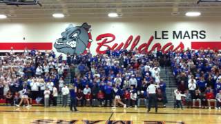 Tim Osterman of Remsen St Marys fires up the Hawks fan base [upl. by Lareine409]