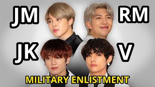 BTS Military Enlistment RM Jimin V Jungkook Next to Enlist for Military Service [upl. by Cymbre408]