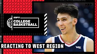 Reacting to the West Region of the NCAA Tournament  Bracketology [upl. by Semmes32]