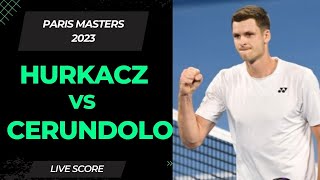 Hurkacz vs Cerundolo  Paris Masters 2023 Live Score [upl. by Une]