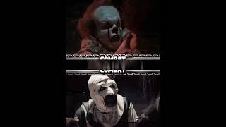 Pennywise Vs Art The Clown meme edit it terrifier terrifier22022 pennywise [upl. by Hnib]