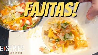 FAJITAS MY WAY ON THE BLACKSTONE ESERIES [upl. by Yuzik837]