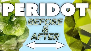 Peridot Raw Gemstone Before and After [upl. by Anse]