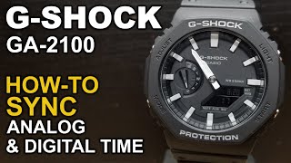 Gshock GA 2100  Adjusting watch hands [upl. by Wawro]