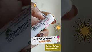 Sebamed SPF 30 Lip Balm Short Review  youtubeshorts  shorts [upl. by Maurilla]