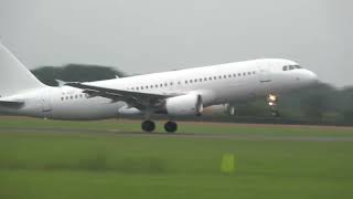 SmartLynx A320 Takeoff Groningen Airport Eelde [upl. by Vallonia]