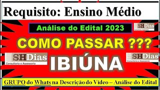 Concurso Prefeitura Ibiúna  Análise do Edital  Link na Descrição SHDIAS 2023  Concurso [upl. by Arrej82]