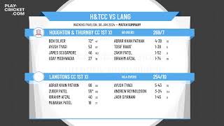 Houghton amp Thurnby CC 1st XI v Langtons CC 1st XI [upl. by Trepur]