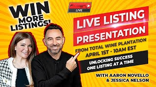 LIVE Real Estate Agent Listing Presentation with Aaron Novello amp Jessica Nelson [upl. by Stander]