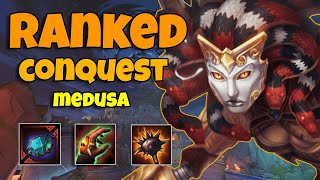 MEDUSA ADC  BUILD DESTRUCTORA DE MUNDOS  TottiGR  SMITE MASTER RANKED CONQUEST SEASON 11 [upl. by Arraeit7]