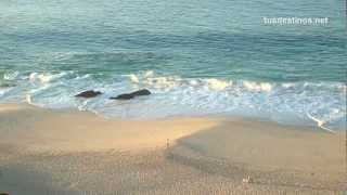 Sonido del mar relajante HD Imágenes de las olas en la playa Sound of the sea Waves Relax vistas [upl. by Hourihan]