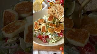 Салат с халуми и йогуртовой заправкой 🥗 salad with halloumi and yoghurt dressing [upl. by Corrinne]