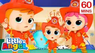 Rescue Team Firefighters  Job and Career Songs  LittleAngel Nursery Rhymes for Kids [upl. by Faubion]