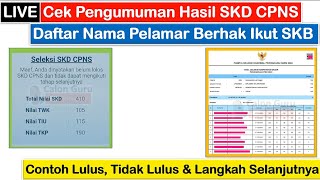 🔴LIVE Cek Pengumuman Hasil SKD CPNS 2024 Contoh Lulus Contoh Tidak Lulus dan Langkah Selanjutnya [upl. by Wait]