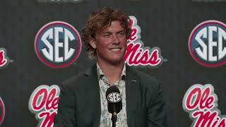 Watch Ole Miss Quarterback Jaxon Dart Interview from 2024 SEC Media Days [upl. by Eniroc]