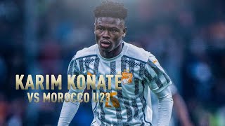 Karim Konate vs Morocco U23  2 Goals⭐  Ivory Coast U23 [upl. by Enrahs602]