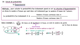 Calculs de probabilités dans les situations déquiprobabilité [upl. by Erait]