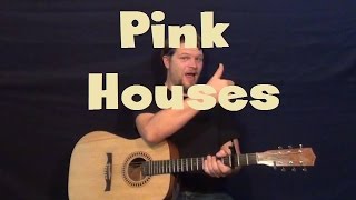 Pink Houses John Mellancamp Easy Strum Guitar Lesson with Licks [upl. by Archaimbaud4]