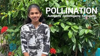 Types of pollination in Tamil  Autogamy geitonogamy xenogamy [upl. by Atazroglam185]