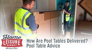 How Are Pool Tables Delivered  Pool Table Advice [upl. by Ahsiuqram364]