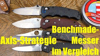 Axis Strategie  Vier Benchmades im Vergleich Nakamura Mini Griptilian Benchmade 770 [upl. by Limaa945]