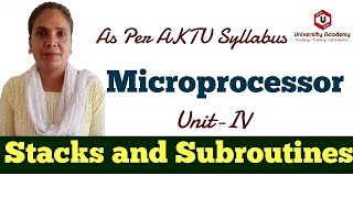 Micro36 Stacks and Subroutines  Stack Stack pointer and Subroutines in 8085 [upl. by Notnerb]