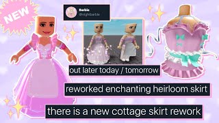 REWORKED COTTAGE PRINCESS SKIRT LEAKED REWORKED ENCHANTING HEIRLOOM ITEMS  ROYALE HIGH TEA [upl. by Beekman]