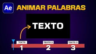 Animar PALABRAS con MARCADORES en After Effects [upl. by Kulda603]