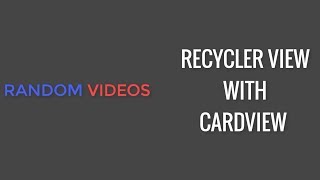 How to use RecyclerView with CardView using Fragment [upl. by Annahsar]