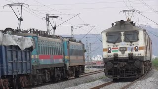 PERFECT CROSSING on CURVE amp GRADIENT  Indian Railways Crossing Trains Compilation [upl. by Iramohs]