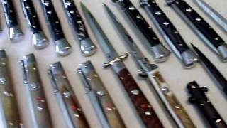 Frank Beltrame Italian Stiletto Auto knife Collection MUST SEE [upl. by Draillih225]