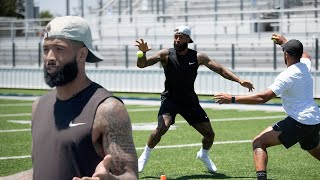 WR Drills with Odell Beckham Jr to Improve Catching amp Route Running [upl. by Mason]