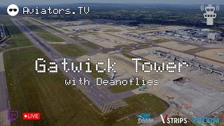 VATSIM ATC  Gatwick Tower with Deanoflies  Solo Validation Part 1  280124 [upl. by Nidnarb]