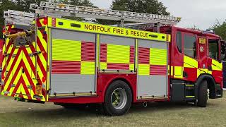 First footage of the BRAND NEW Norfolk Fire amp Rescue Scania P320 RP [upl. by Lachance]