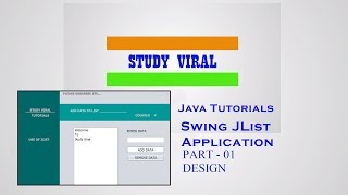 Java GUI  JList Java Swing Using Netbeans Part 01  Study Viral [upl. by Hild]